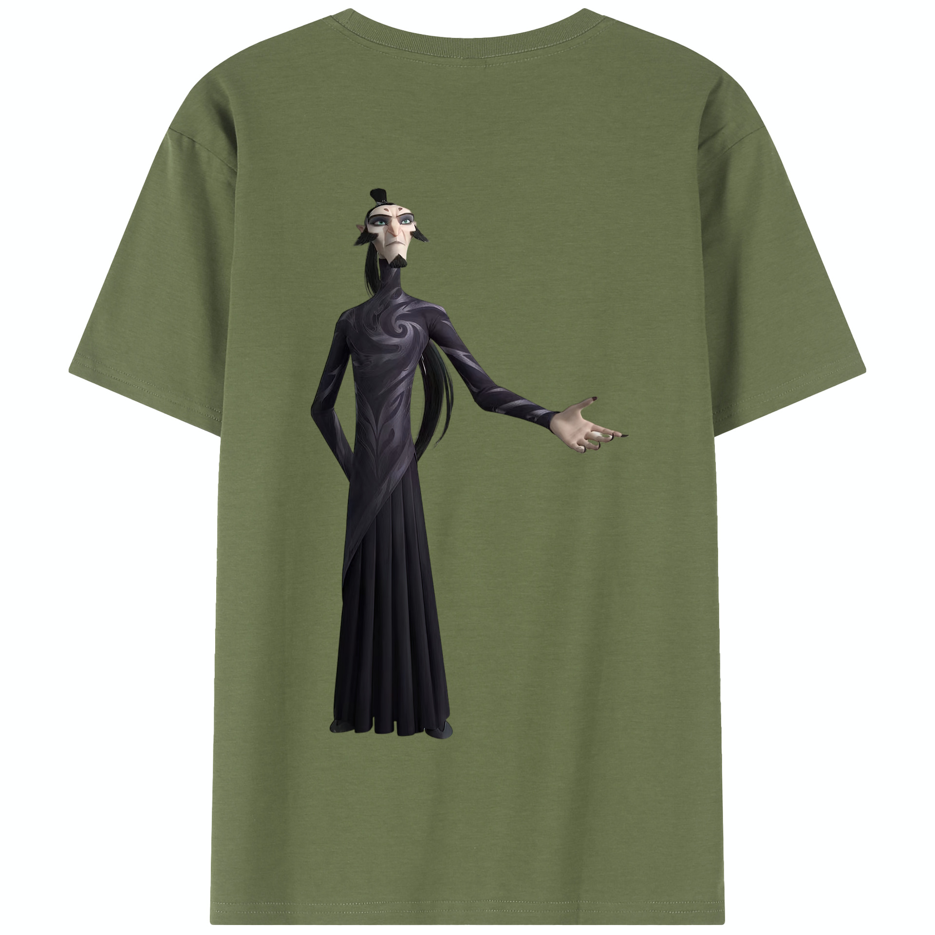 （画像用） Ne Zha 2 ナタ 魔童の大暴れ 綿100％半袖Tシャツ（背面プリント）